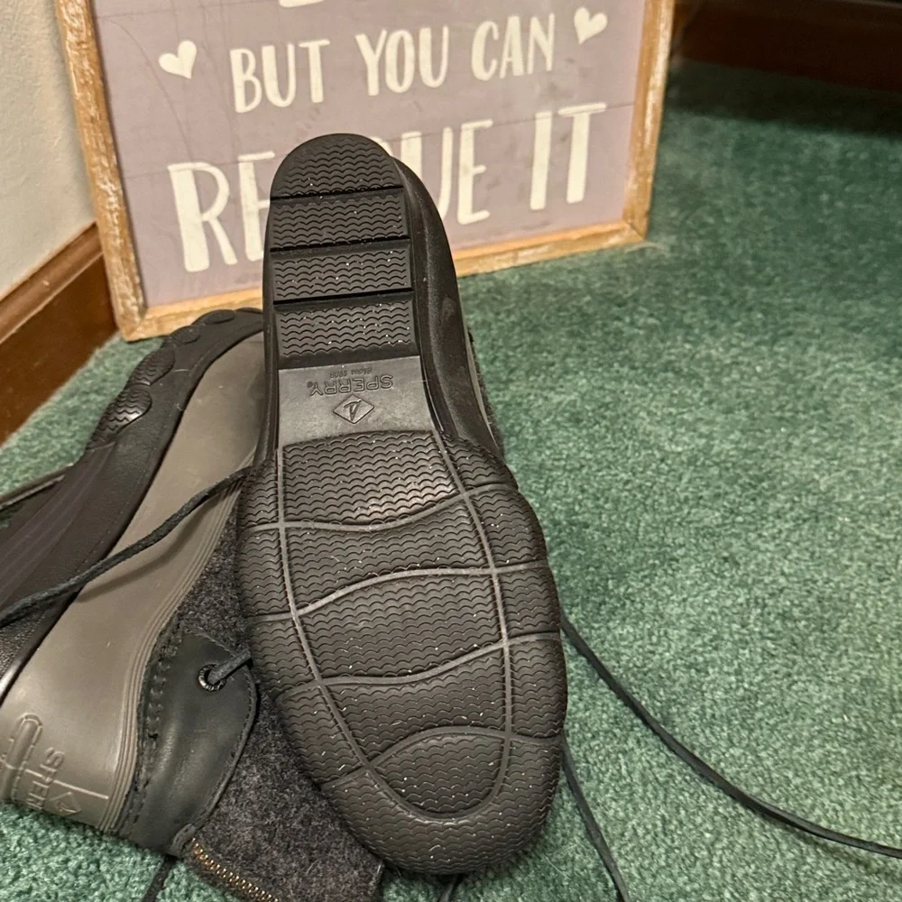 Sperry Women's Gray and Black Winter Boots - Picture 5 of 5